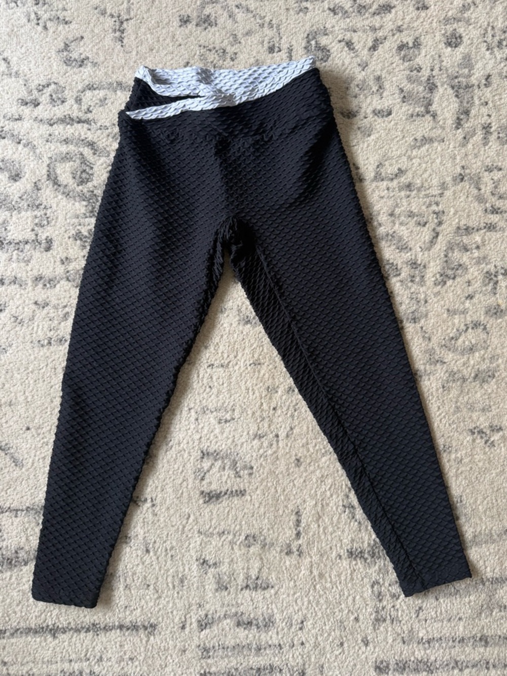 BBB Croco Skin Seamless Crossover Leggings Two Tone